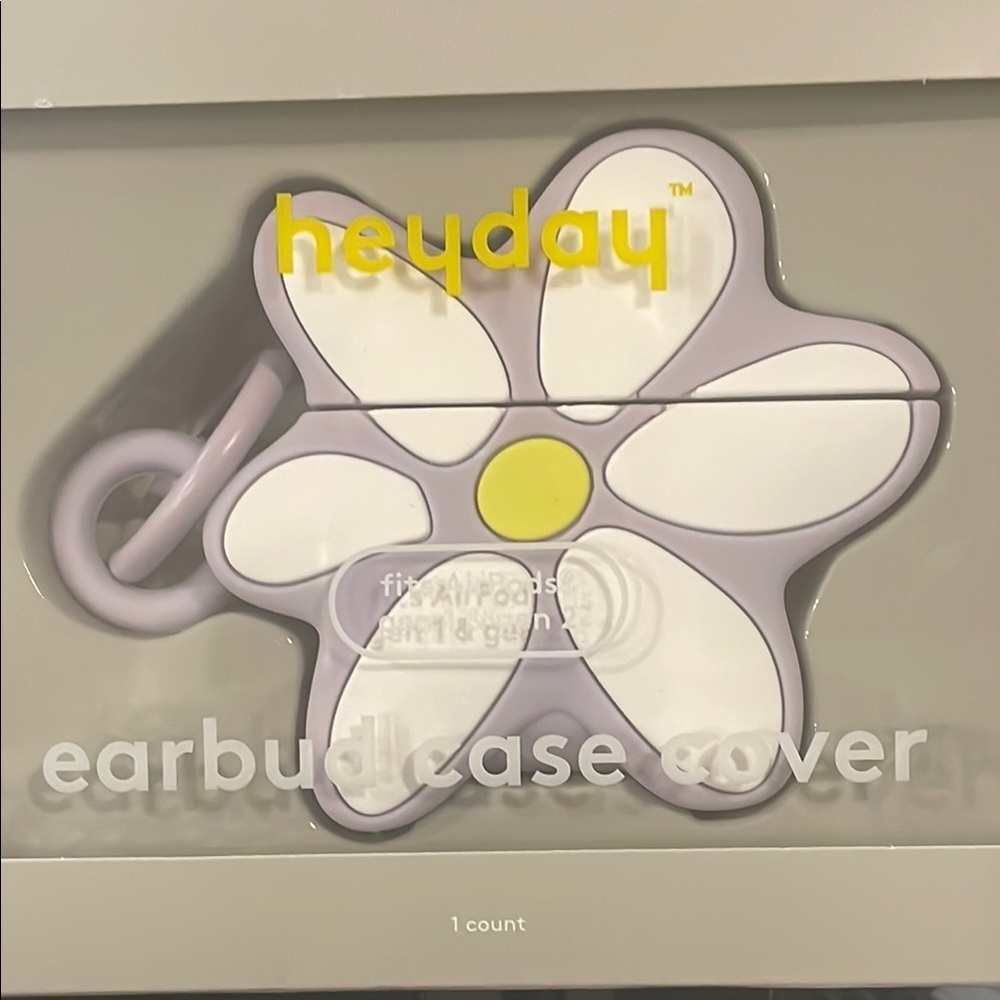 Apple Daisy Heyday White and Yellow Flower Earbud Case Cover